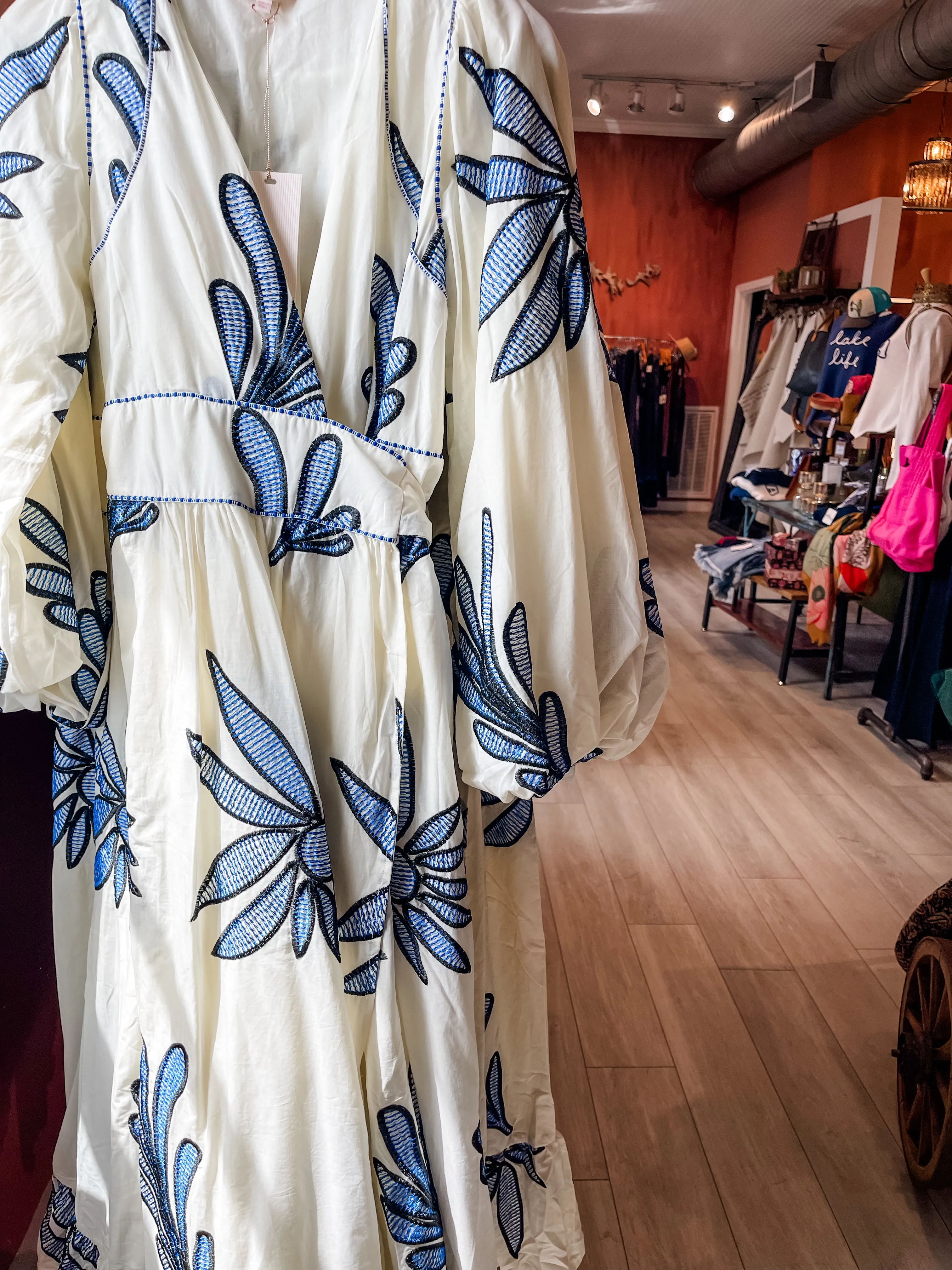 Abstract Wrap Maxi Dress