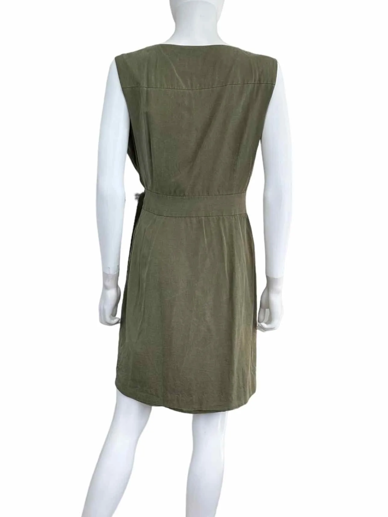 BANANA REPUBLIC Green Wrap Dress Size 10