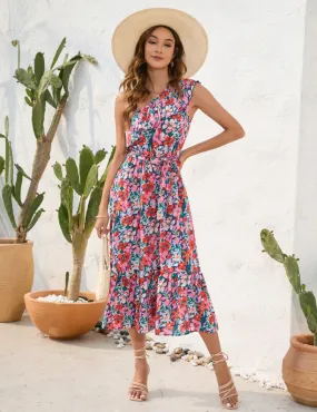 BerryBetty - Casual Printed One Shoulder Dress