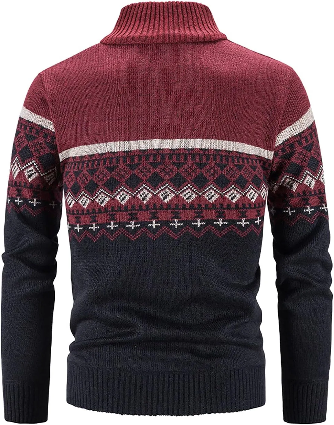 BIFUTON Mens Cardigan Sweater,Men's Soft Cardigan Sweater Graphic Knitted Outerwear Fall Winter Stand Collar Work Thick Coats