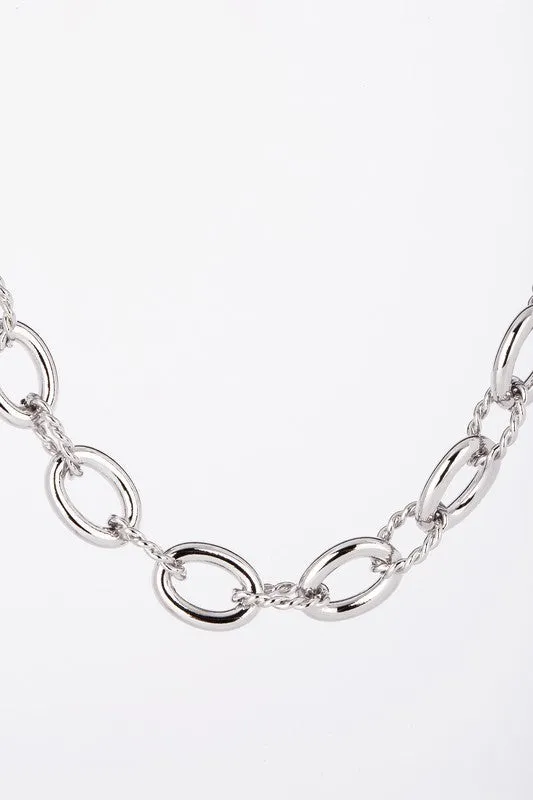 Bold chain necklace - silver