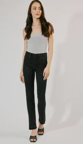 Bootcut Pinstripe Jean