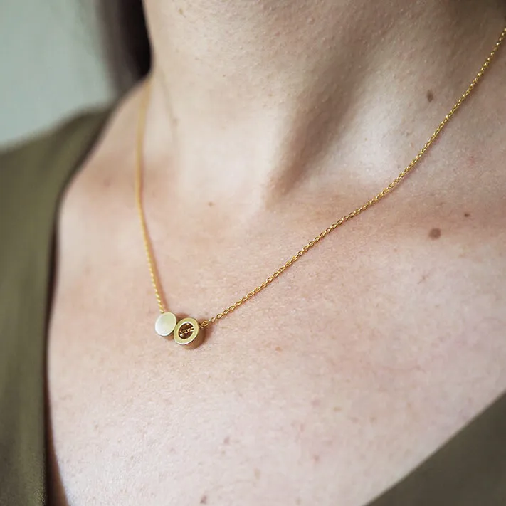 Brass Ring & Disc Necklace | by brass bold