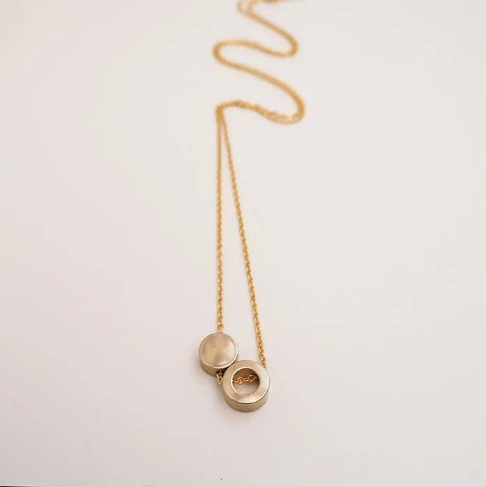 Brass Ring & Disc Necklace | by brass bold