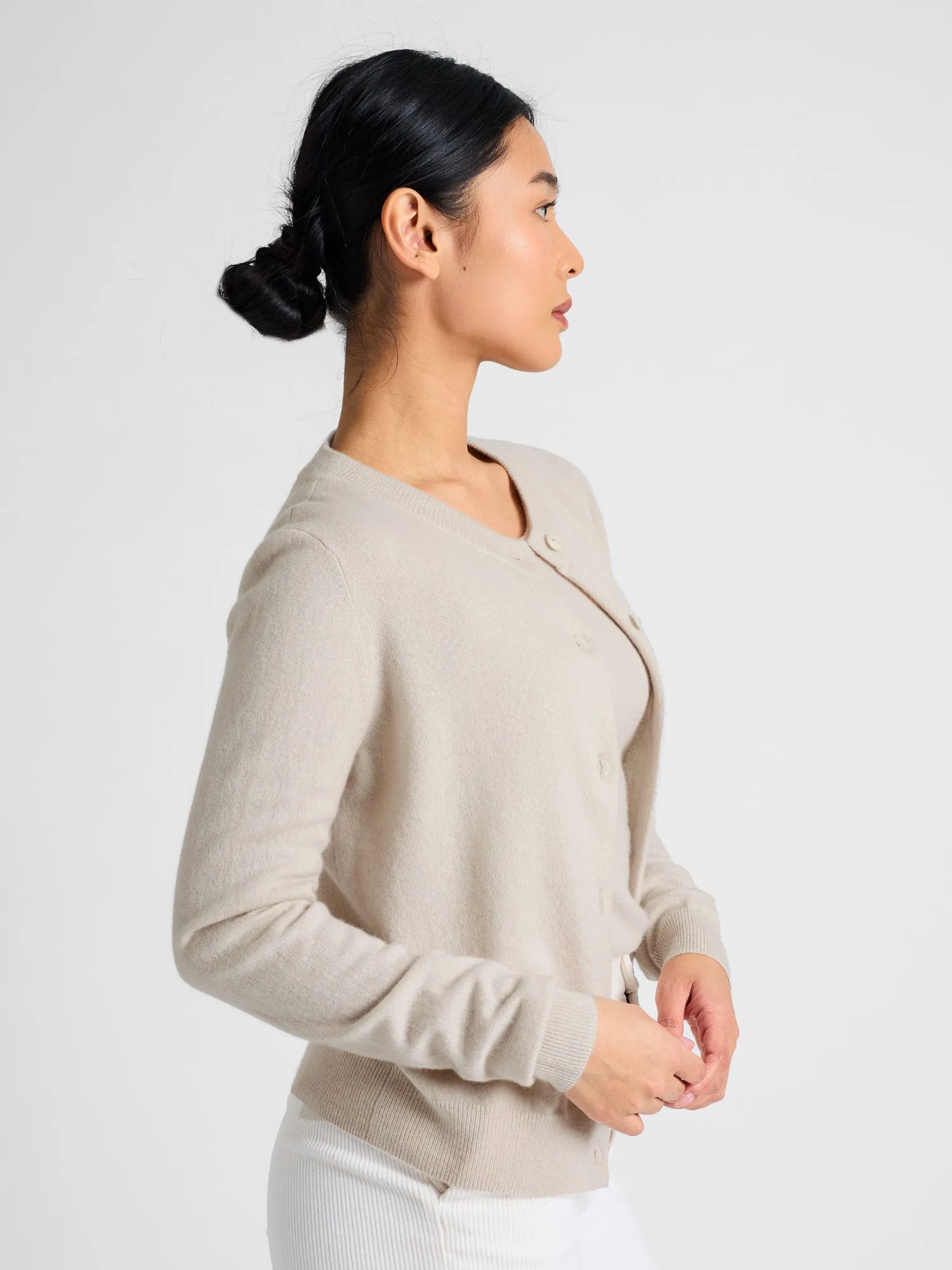 Cashmere cardigan "Ingrid" - cream