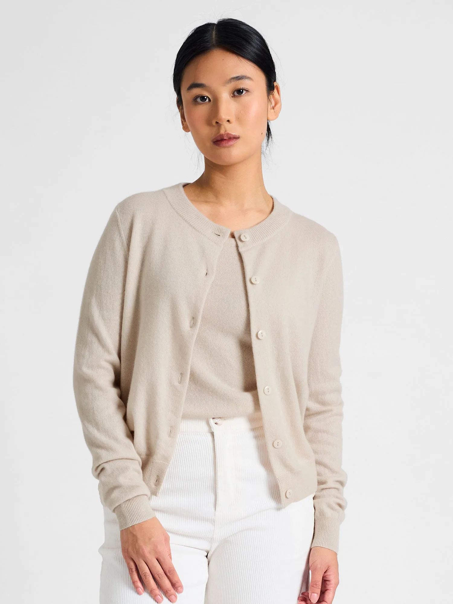 Cashmere cardigan "Ingrid" - cream
