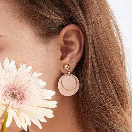 Created Diamond Stylish Round Earrings