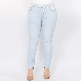 Denim Skinny Joggers