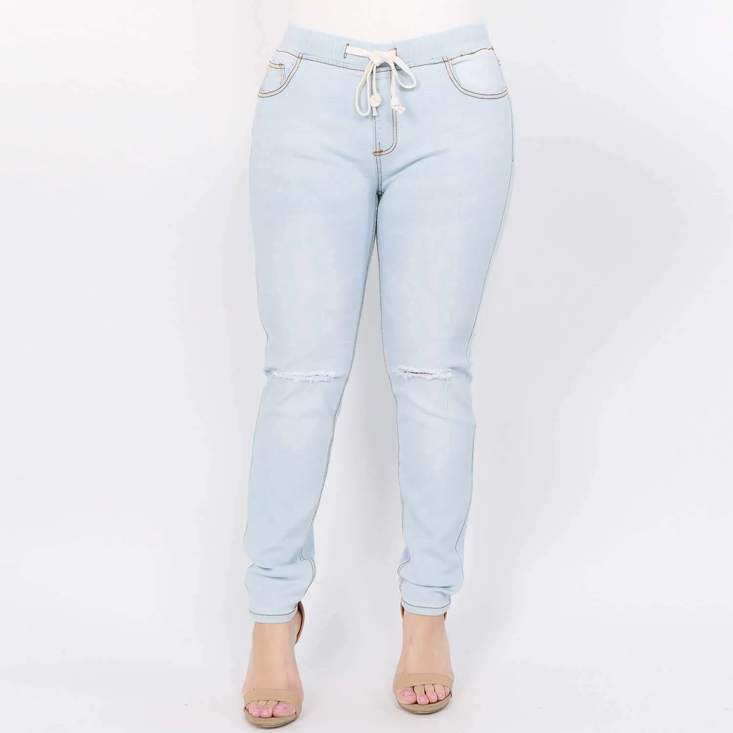 Denim Skinny Joggers