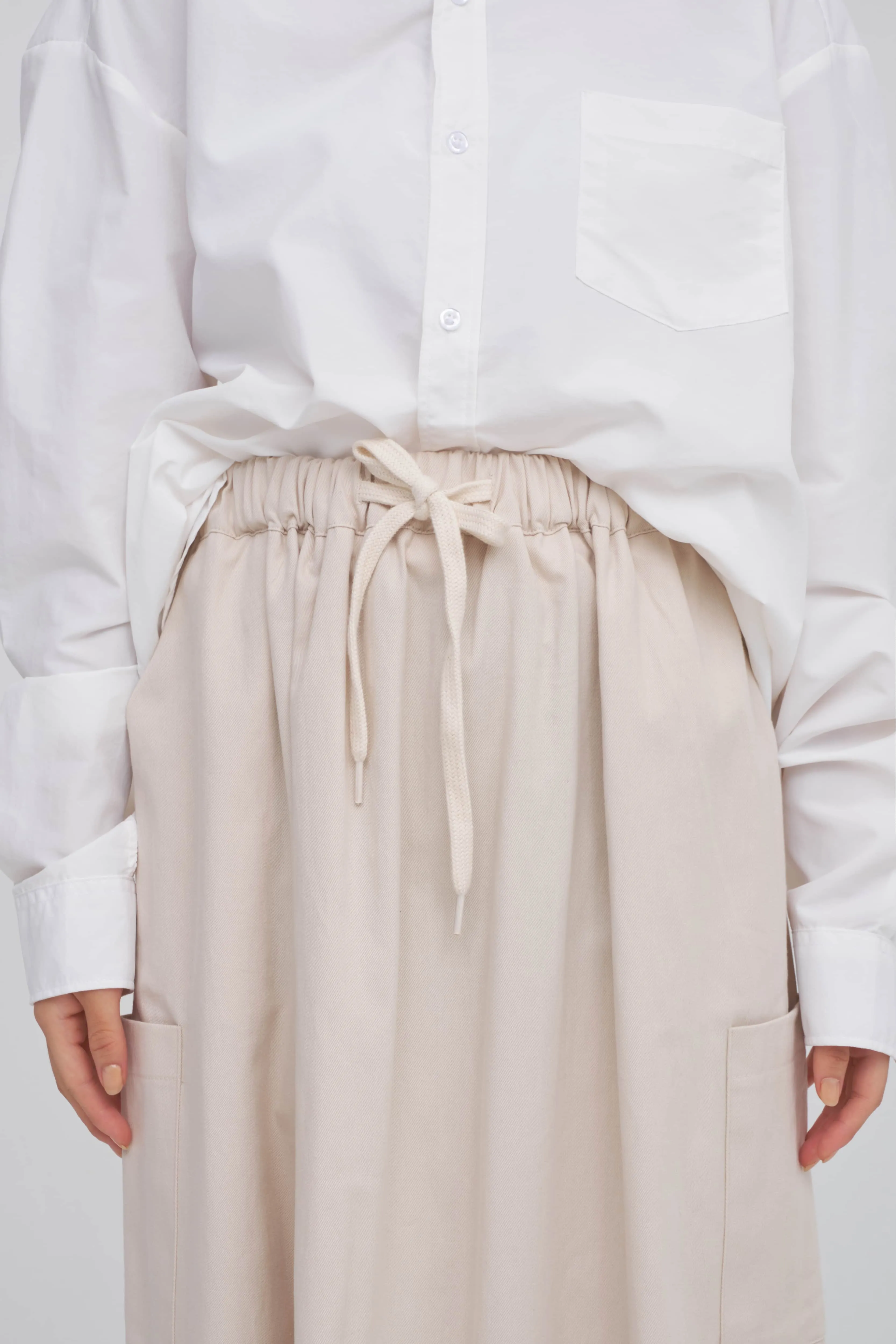 Elastic Waist Cargo Skirt