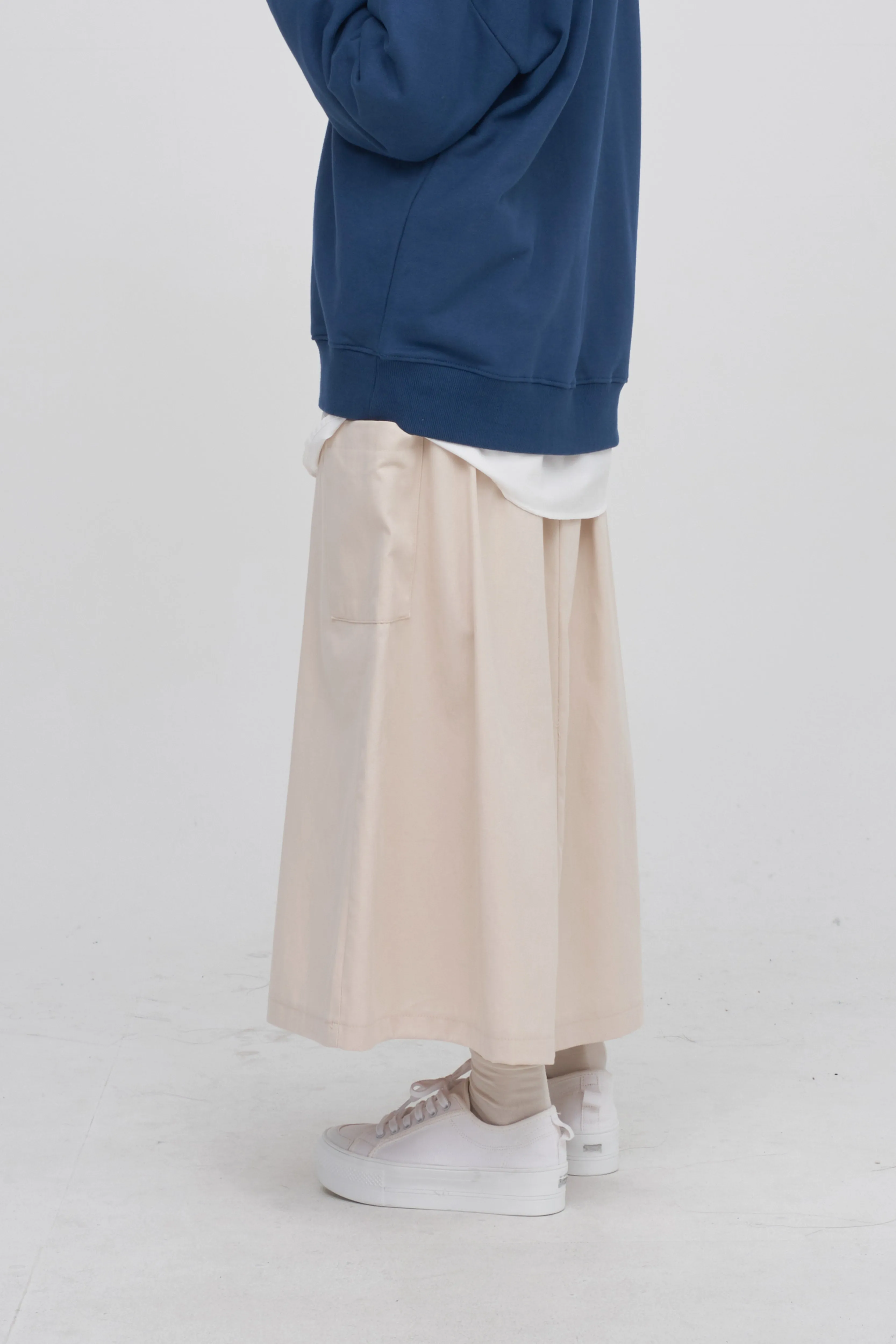 Elastic Waist Cargo Skirt