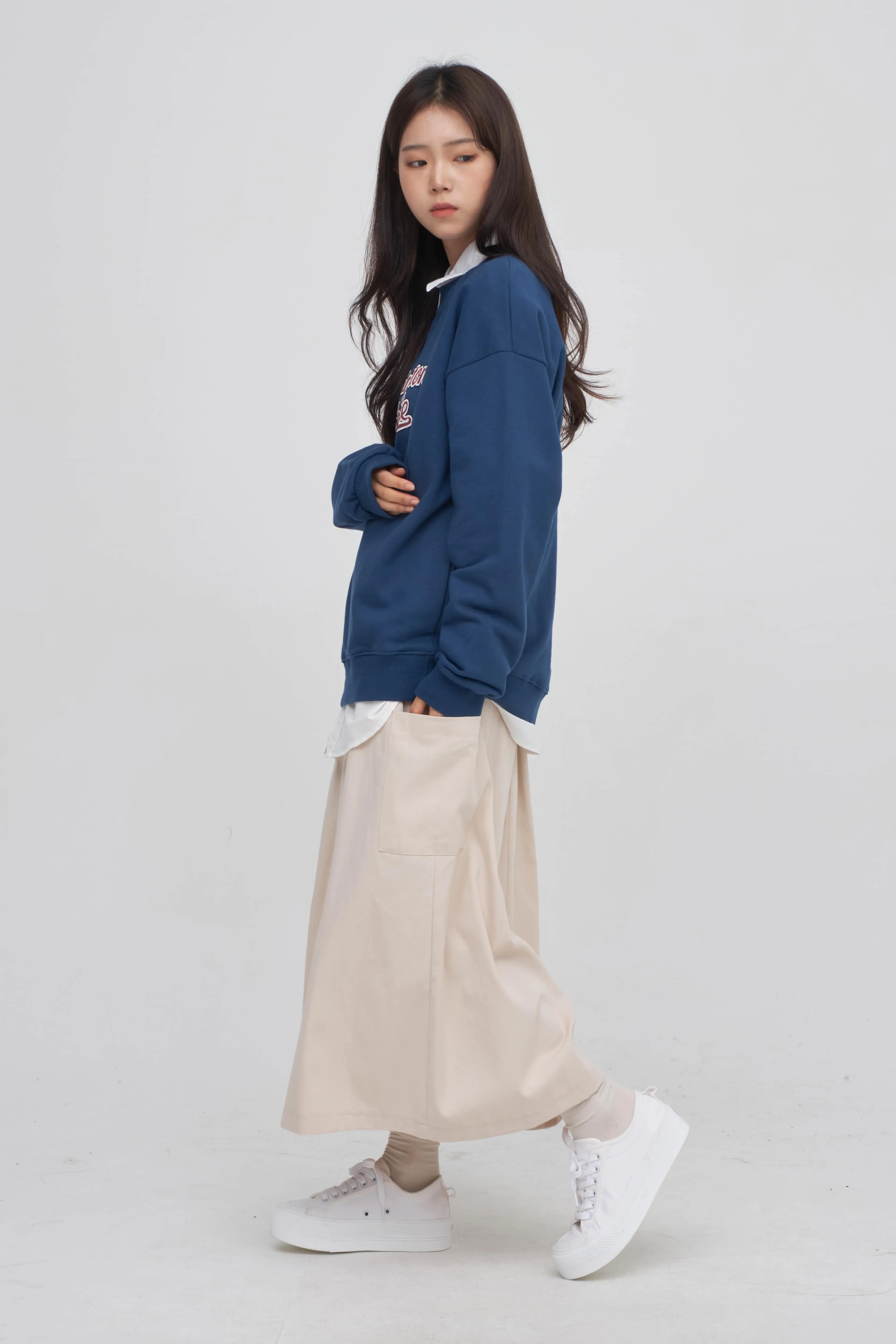 Elastic Waist Cargo Skirt