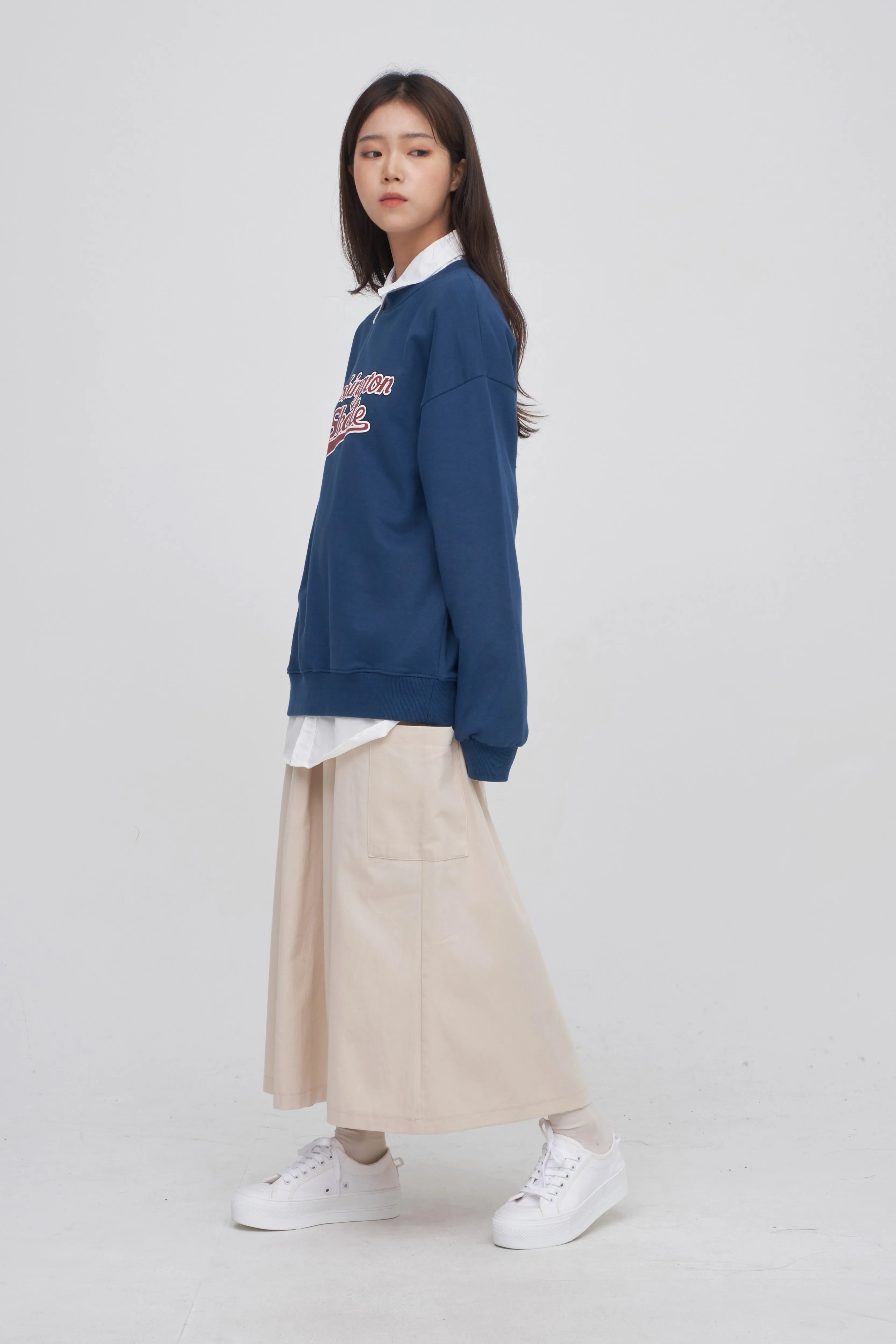 Elastic Waist Cargo Skirt