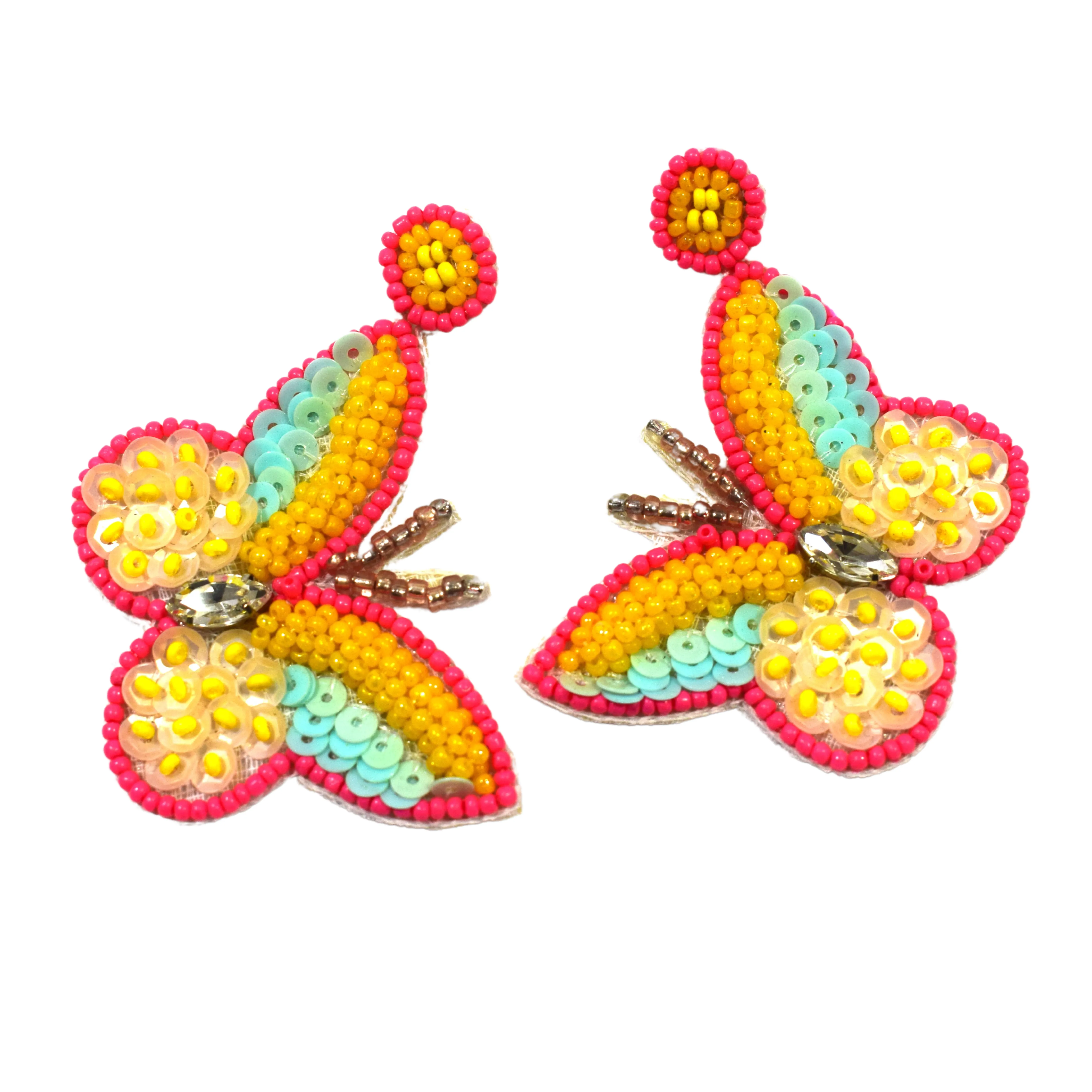 Flawless Handmade Butterfly Beaded Earrings For Women & Girls