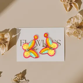 Flawless Handmade Butterfly Beaded Earrings For Women & Girls