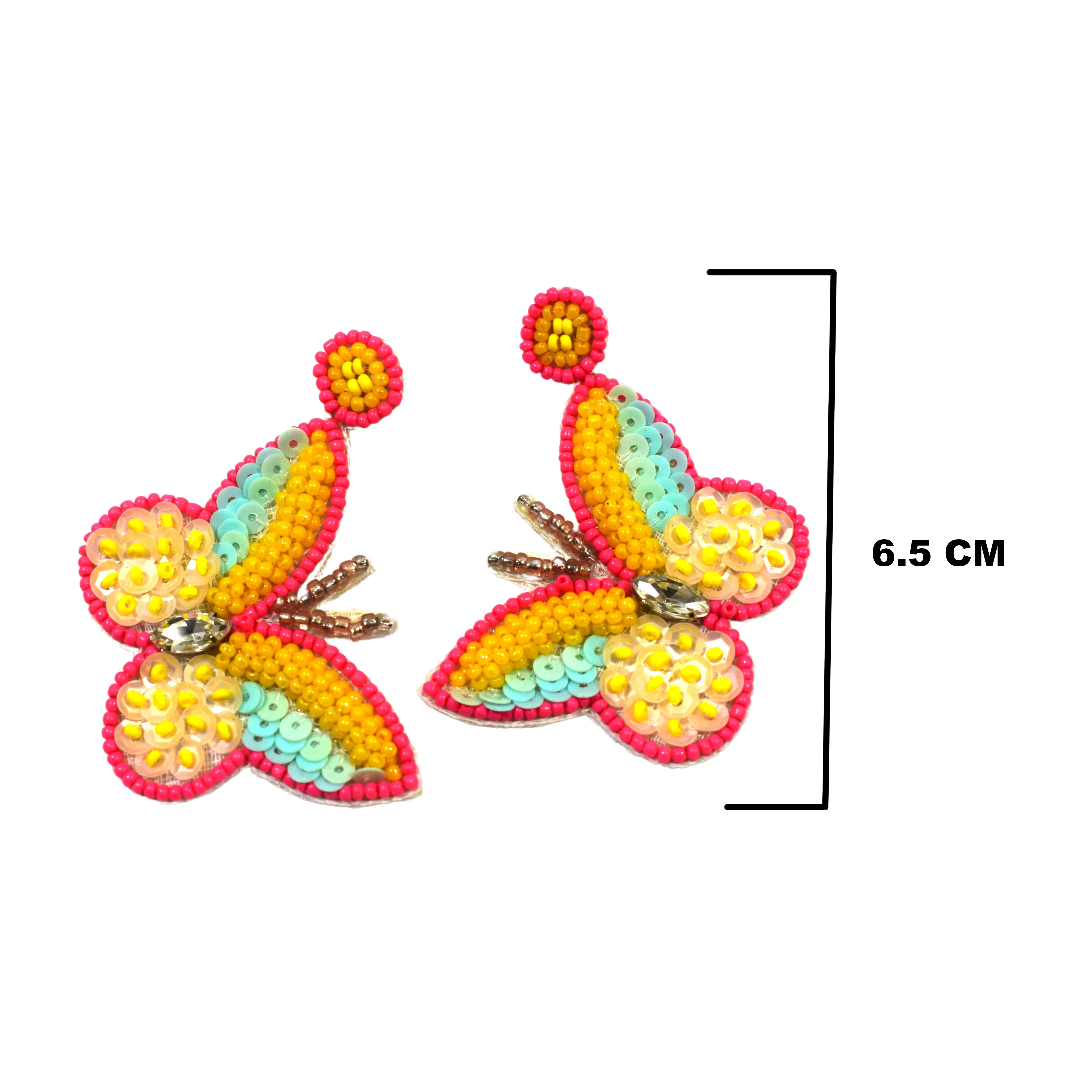 Flawless Handmade Butterfly Beaded Earrings For Women & Girls