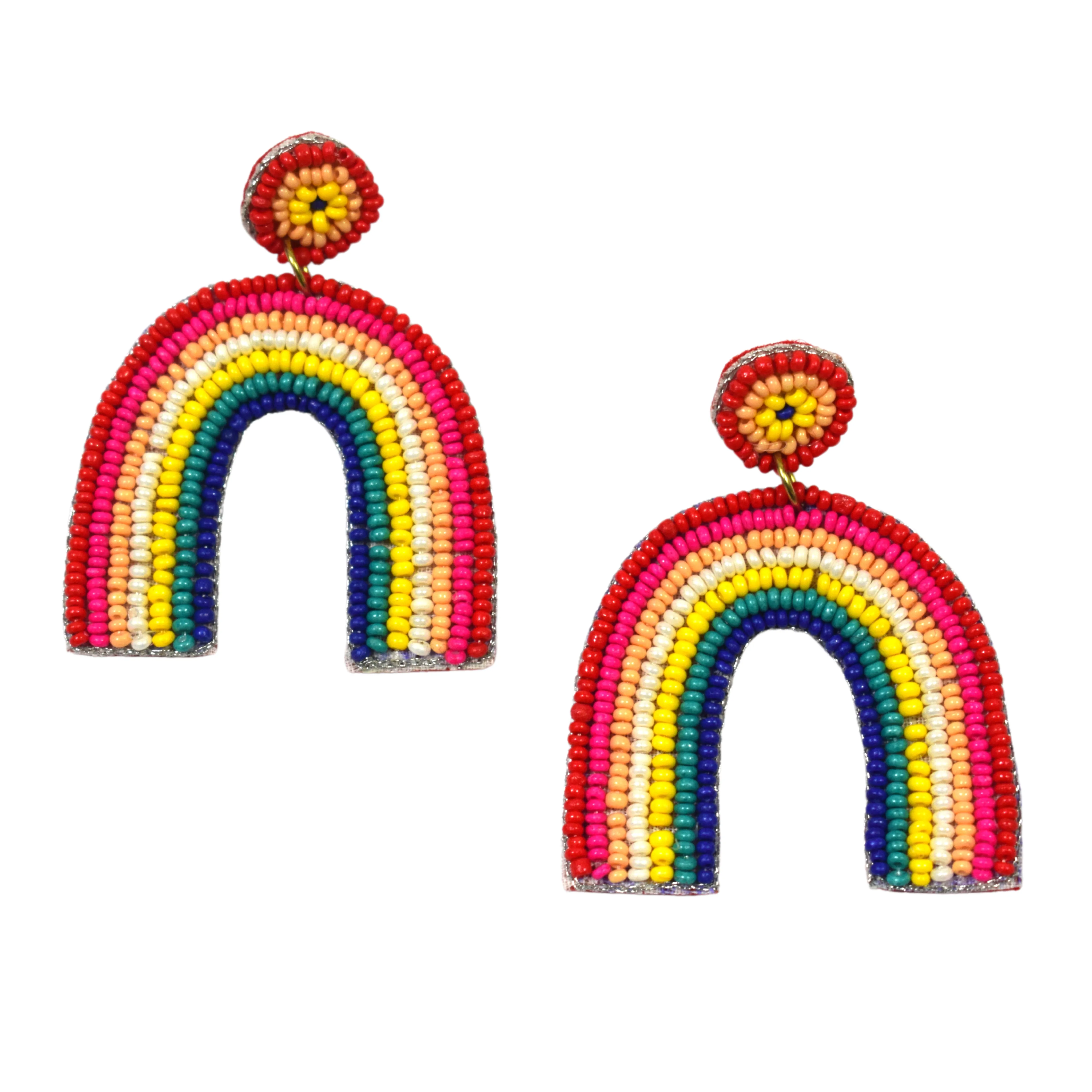 Flawless Ranbow Beaded Earrings for Bold Women