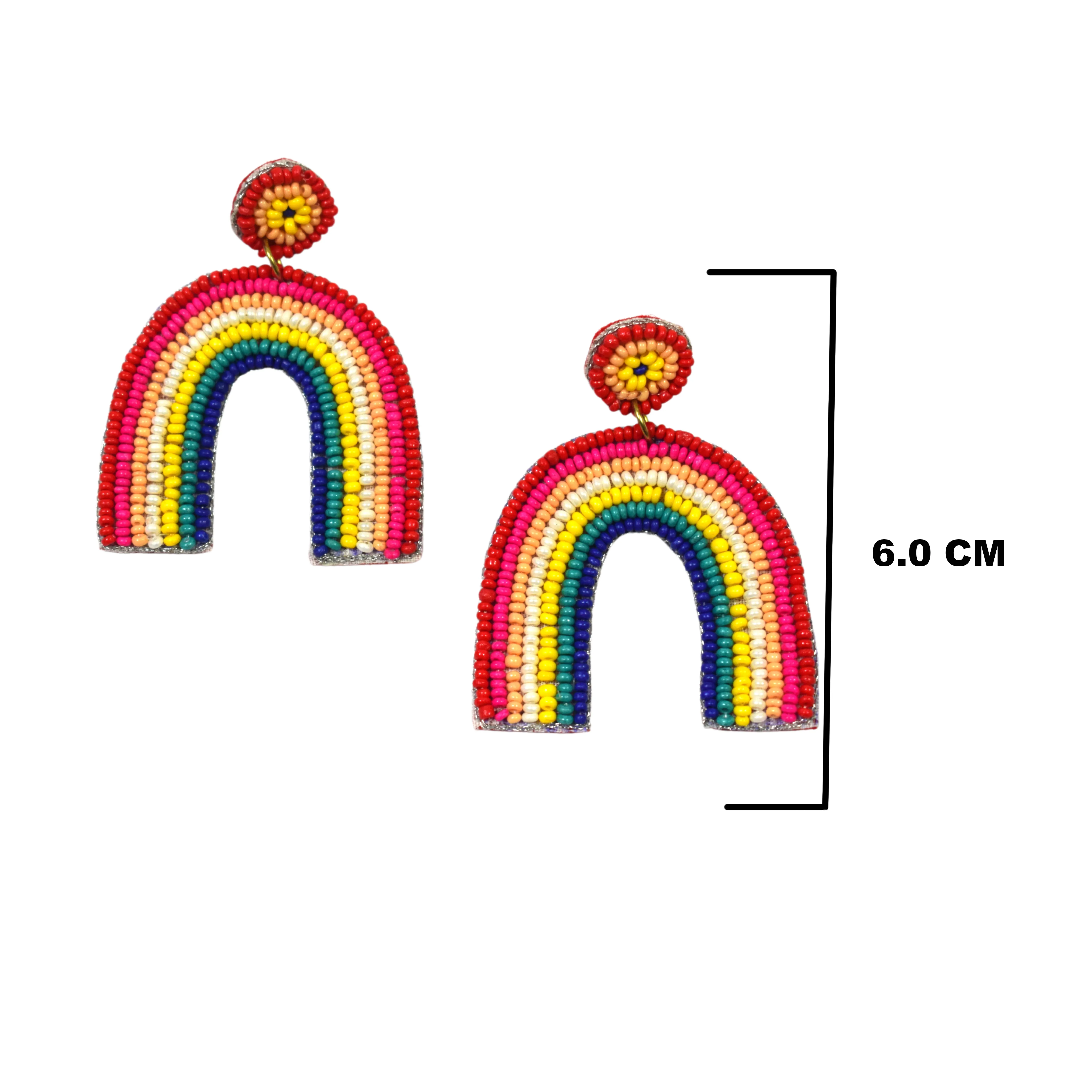 Flawless Ranbow Beaded Earrings for Bold Women