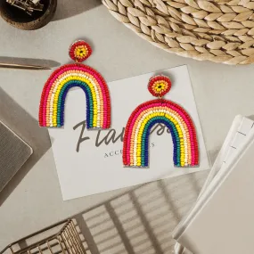 Flawless Ranbow Beaded Earrings for Bold Women