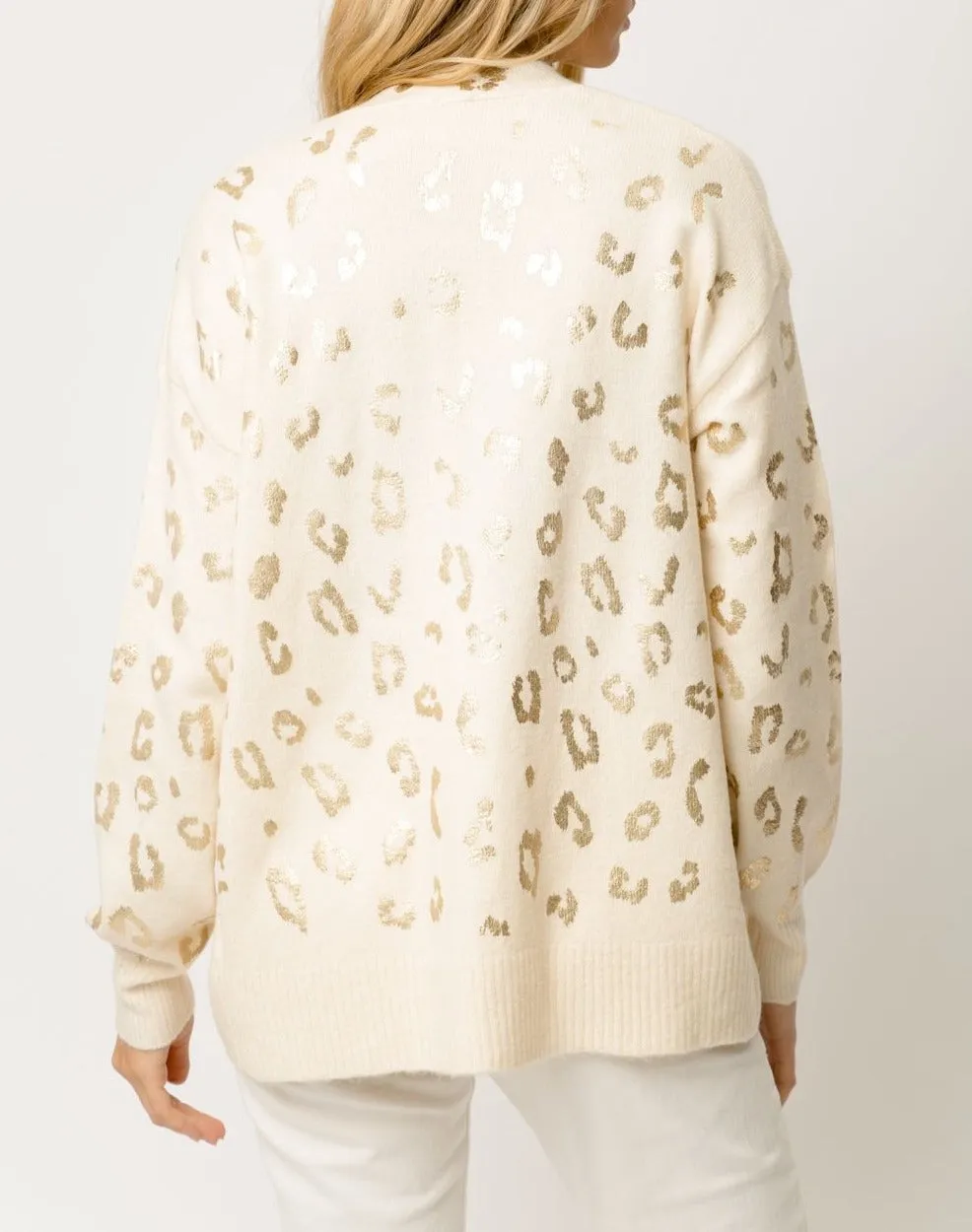 Foil Leopard Print Cardi