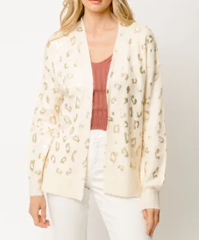 Foil Leopard Print Cardi