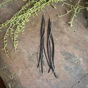 FREEBIRDS COLLECTION: Leather & Feather Long Ear - Grizzly/S