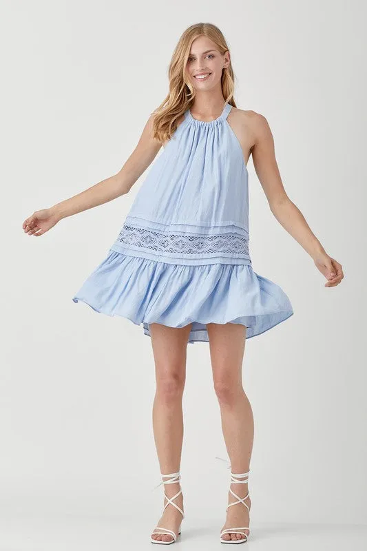 Hannah Halter Neck Lace Dress