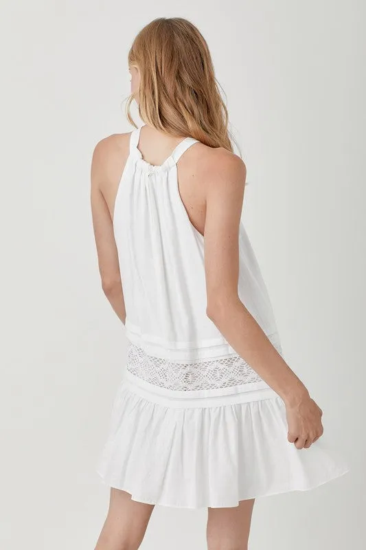 Hannah Halter Neck Lace Dress