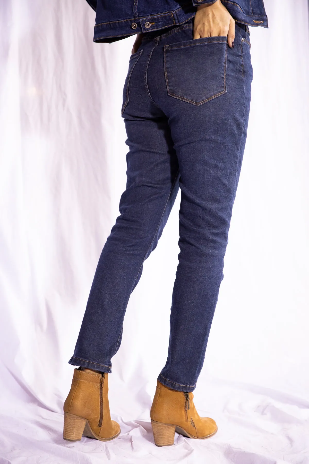 High Rise Dark Wash Jeans - W21 - WDJ0004