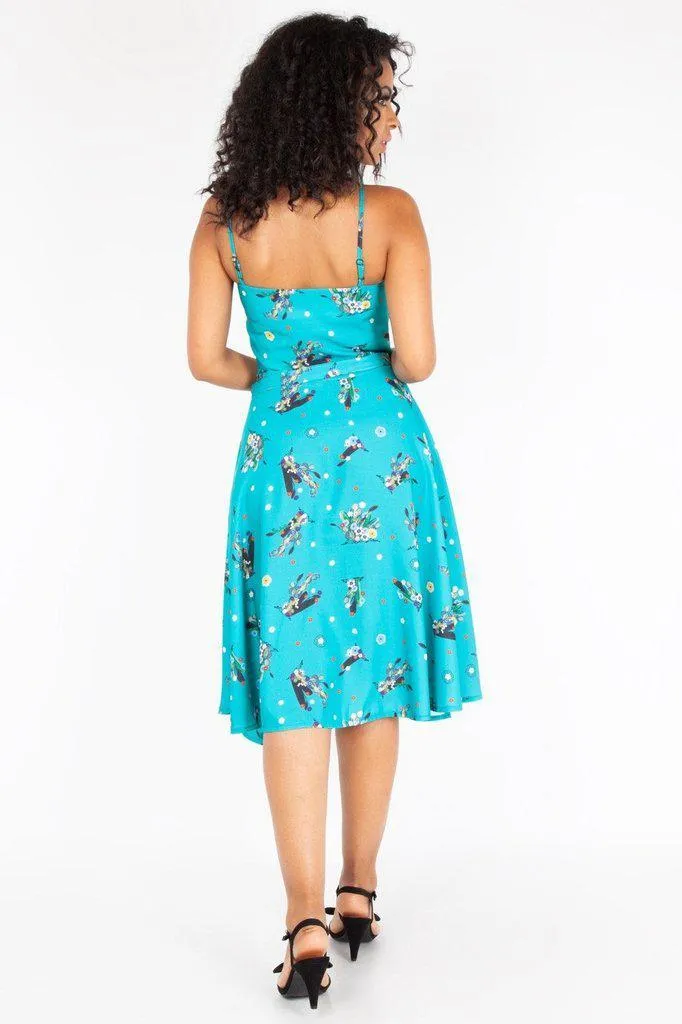 Iris Cactus Print Wrap Dress