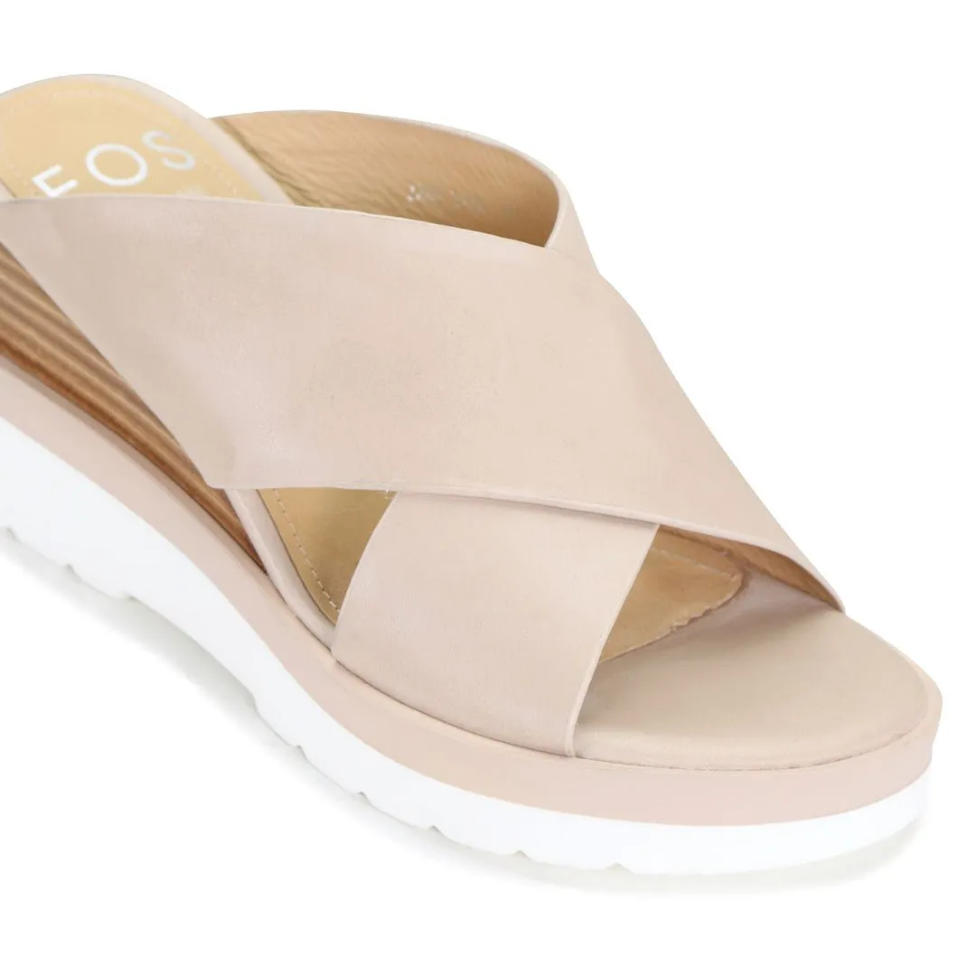 JADY LEATHER CROSSOVER SANDAL LEATHER