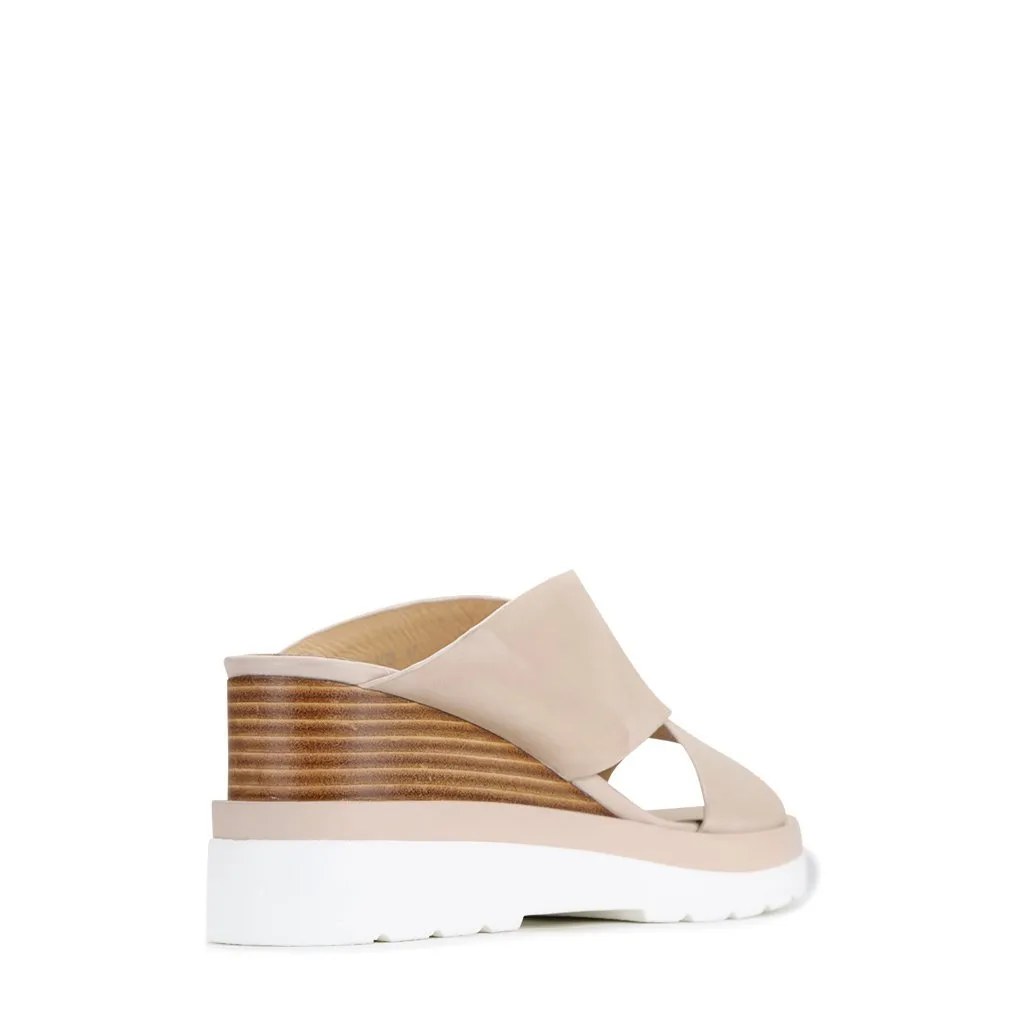 JADY LEATHER CROSSOVER SANDAL LEATHER