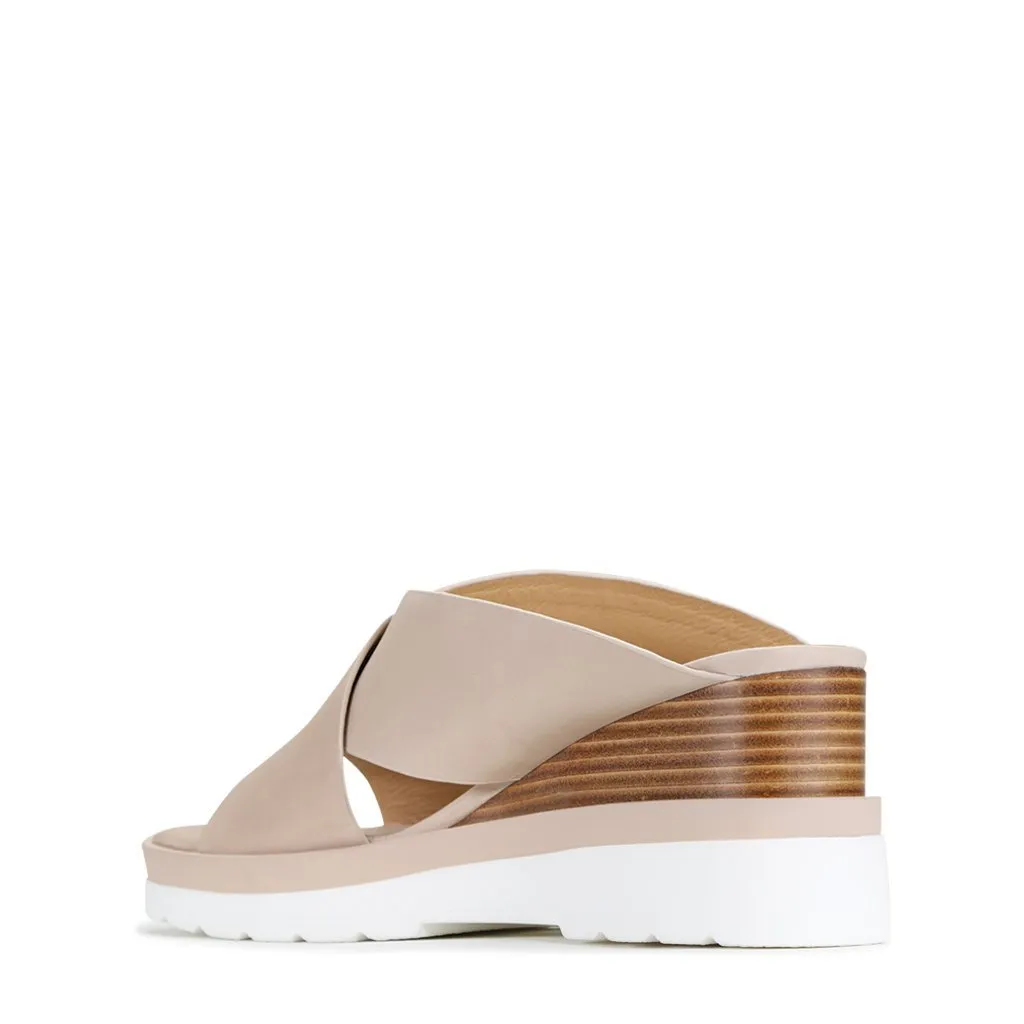 JADY LEATHER CROSSOVER SANDAL LEATHER