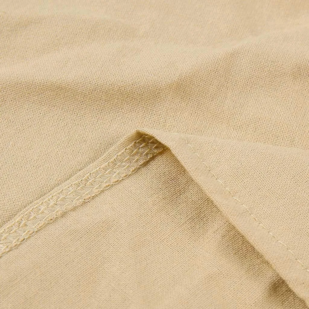 Linen Dresses for Women 2025 Summer V Neck Short Sleeve Flowy Midi Dress Plus Size Baggy Casual Comfy Beach Sundress