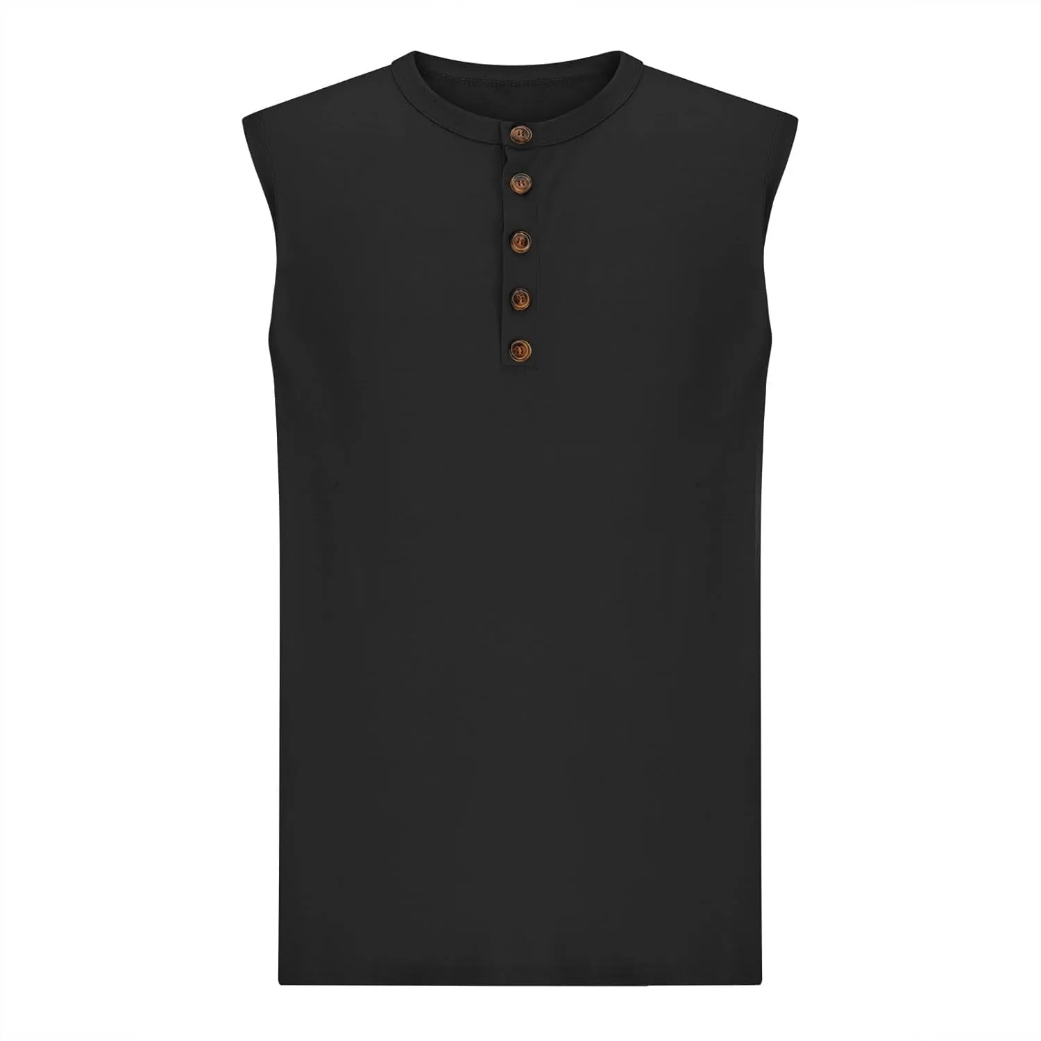 Men's 100% Cotton Tank Top Ultra Soft Sleeveless Crewneck Breathable T-Shirts Solid Basic Athletic Undershirts Vest