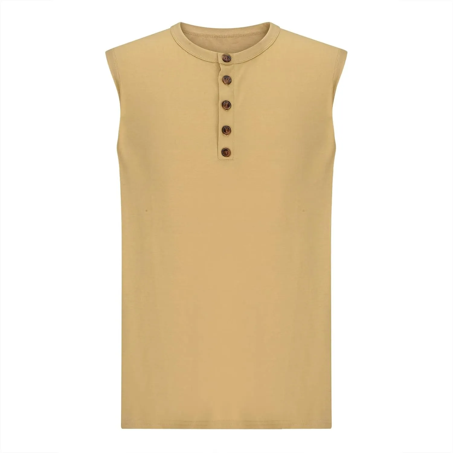 Men's 100% Cotton Tank Top Ultra Soft Sleeveless Crewneck Breathable T-Shirts Solid Basic Athletic Undershirts Vest
