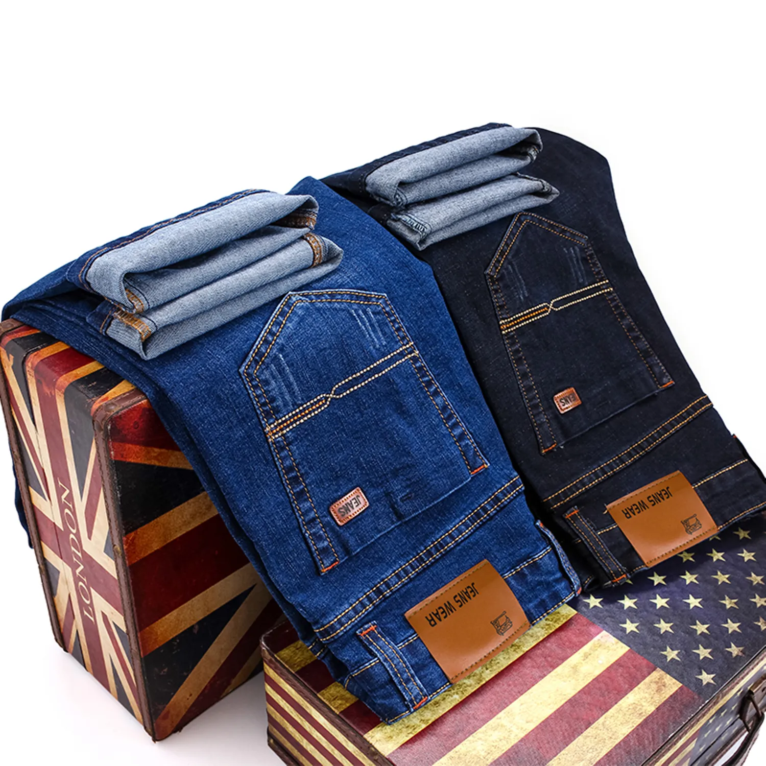 Men's Casual Stretchy Slim Jeans