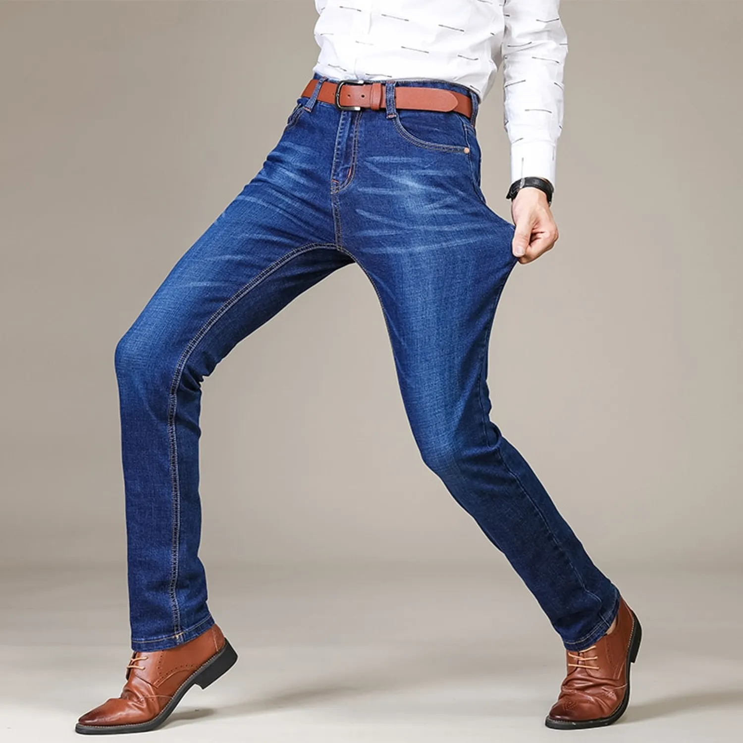 Men's Casual Stretchy Slim Jeans