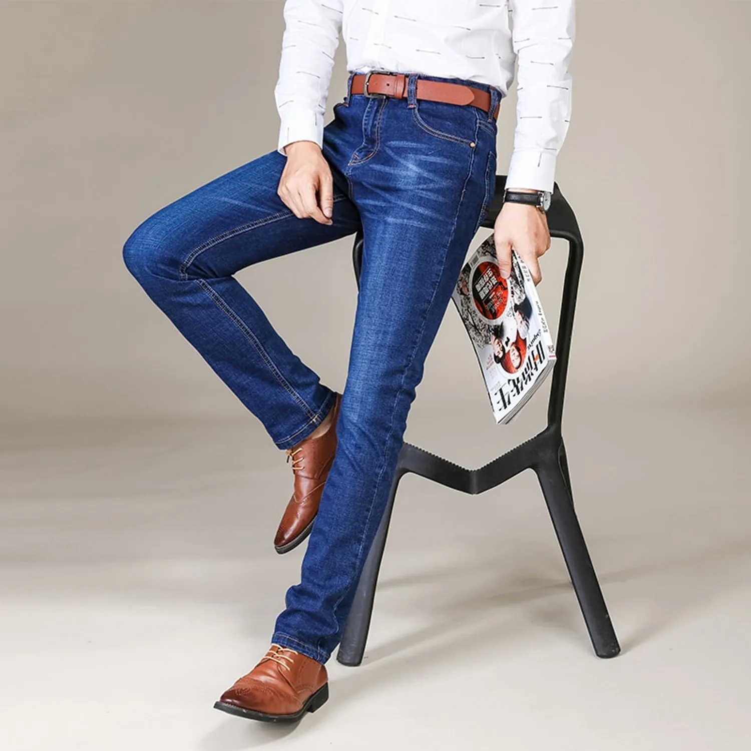 Men's Casual Stretchy Slim Jeans