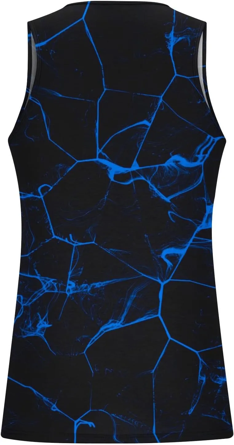Mens Novelty Tank Top Cool Design 3D Graphic Breathable Quick Dry Workout Undershirts Casual Sleeveless Summer Top