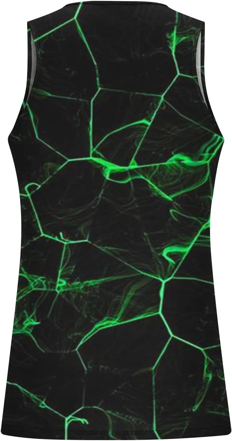 Mens Novelty Tank Top Cool Design 3D Graphic Breathable Quick Dry Workout Undershirts Casual Sleeveless Summer Top