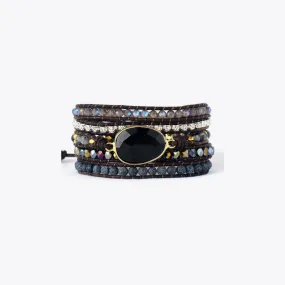 Nature's Harmony: Agate Beaded Bracelet