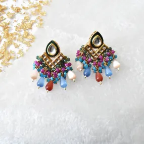 Niyaati Multicolor Kundan Earrings