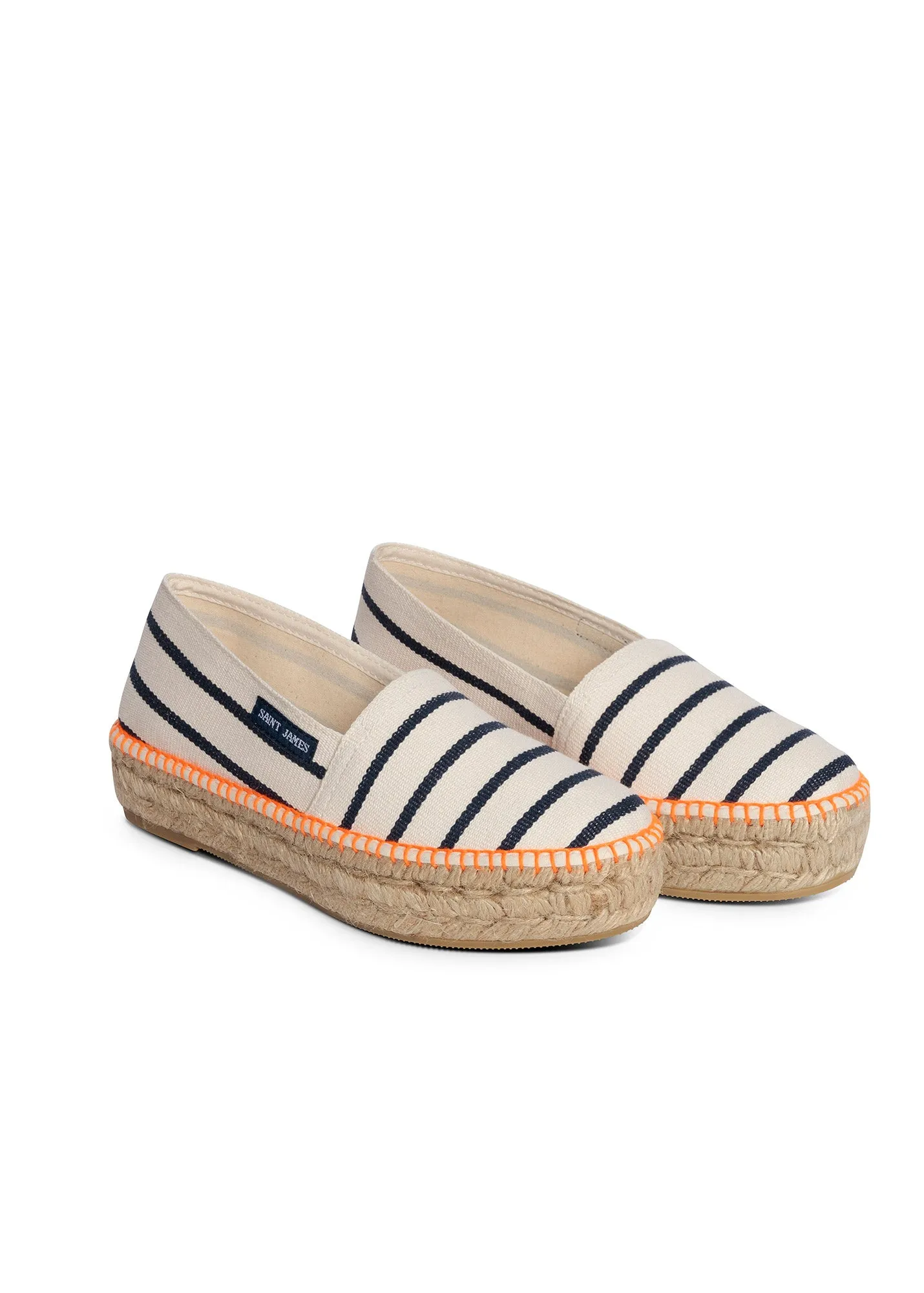 Platform Espadrilles – striped (ECRU/MARINE/BASKET)
