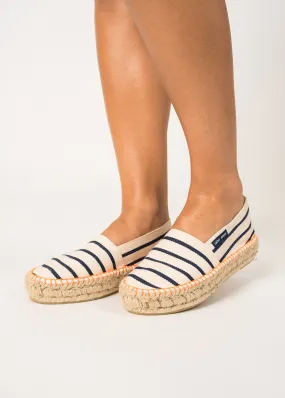 Platform Espadrilles – striped (ECRU/MARINE/BASKET)