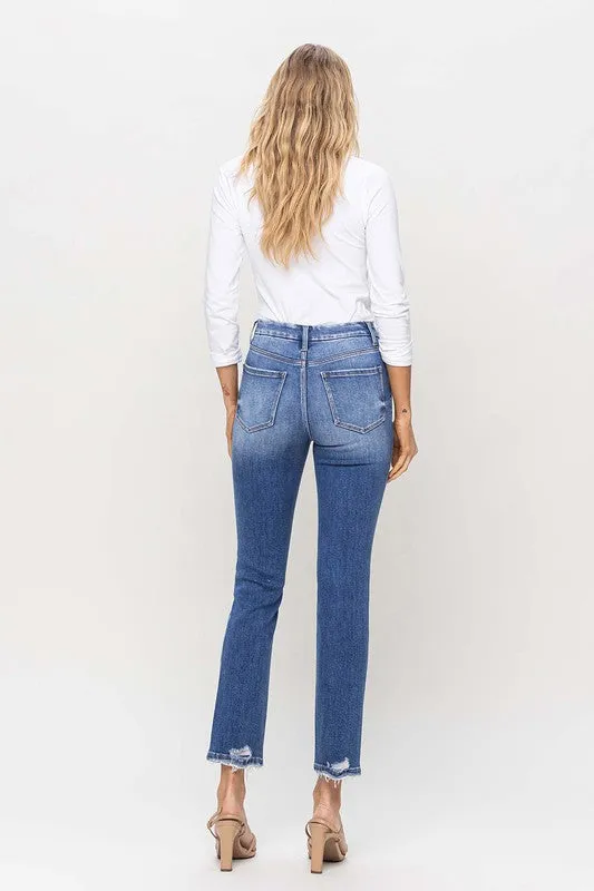 Poised High Rise Slim Straight Jeans