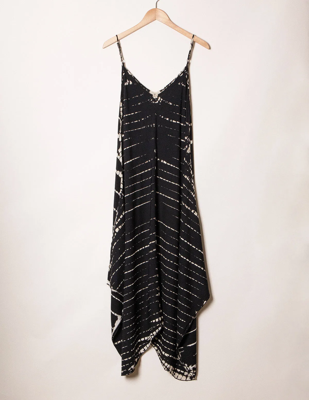 Shibori Tie-Dye Sundress - Black