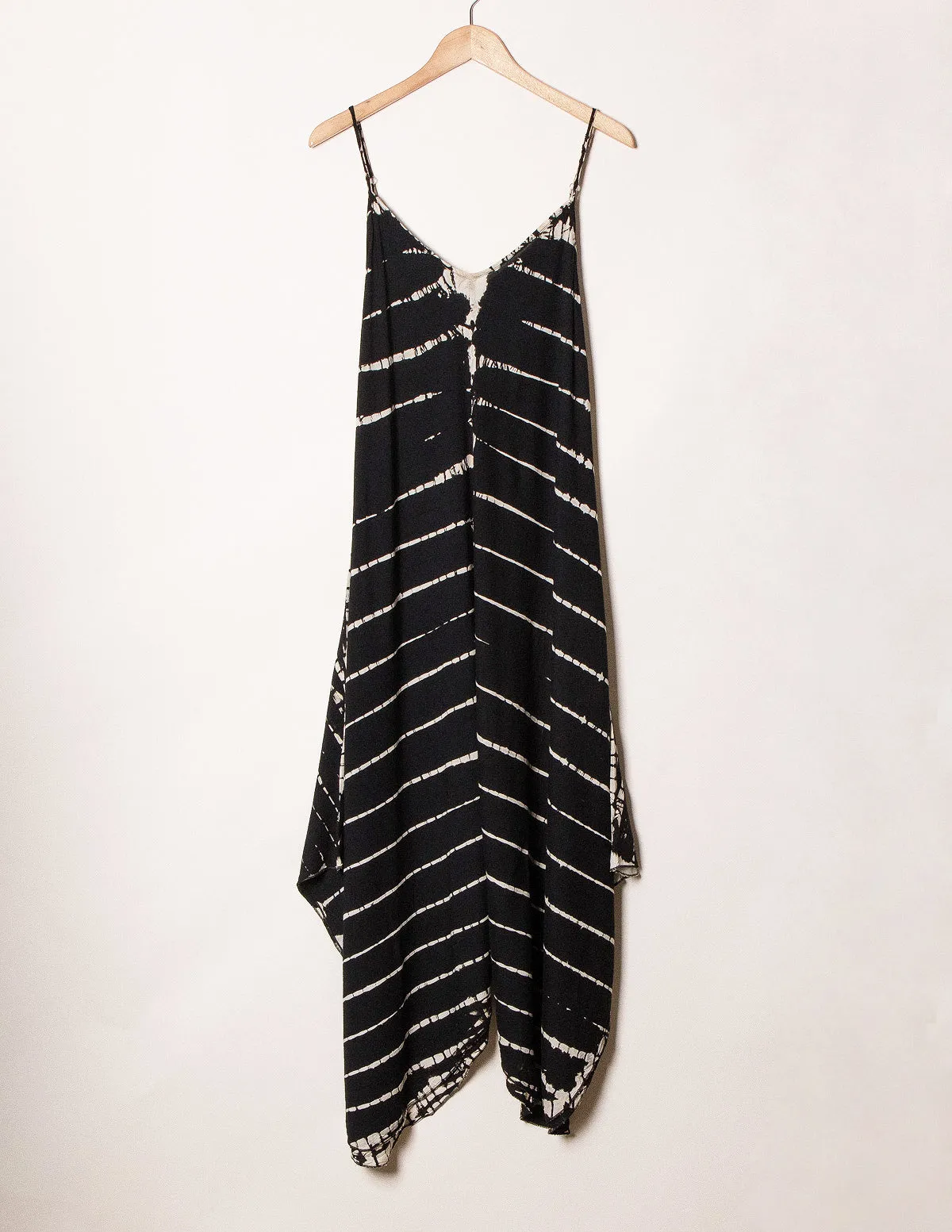Shibori Tie-Dye Sundress - Black