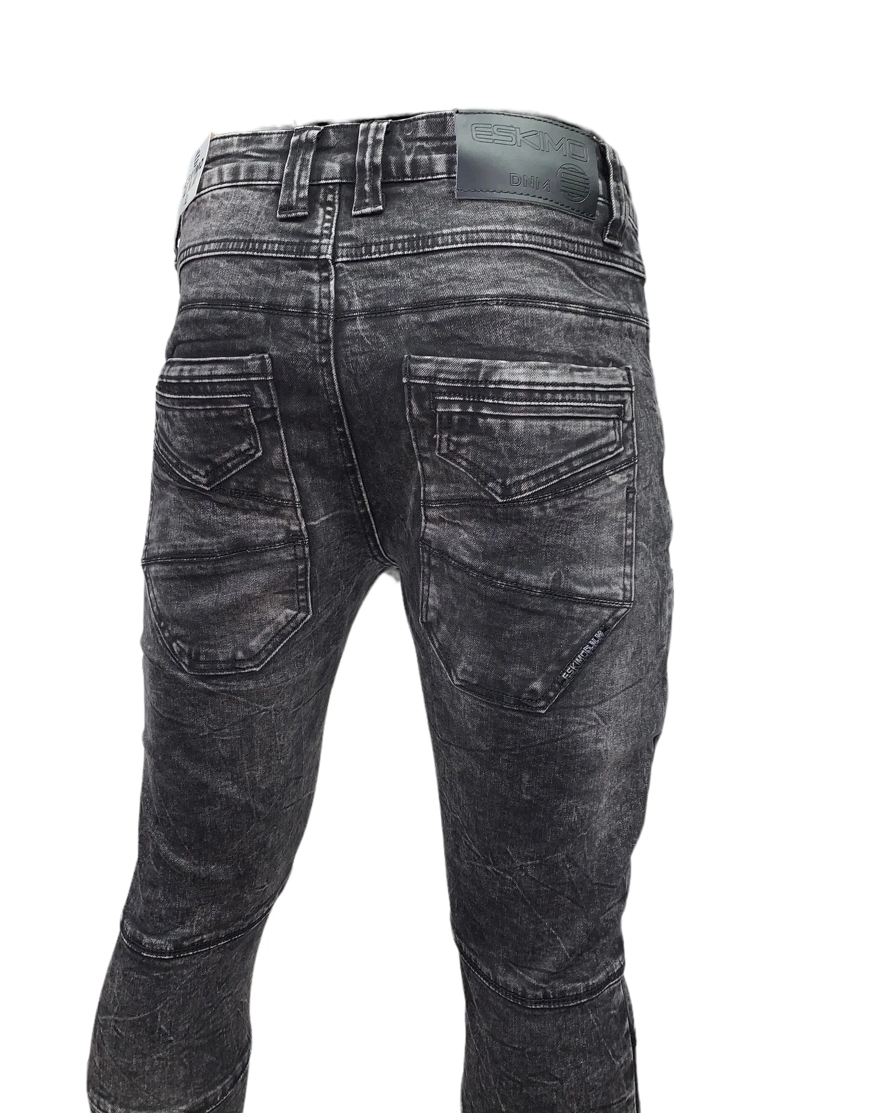 Slim-Straight Jeans # Desmo - Acid BLACK
