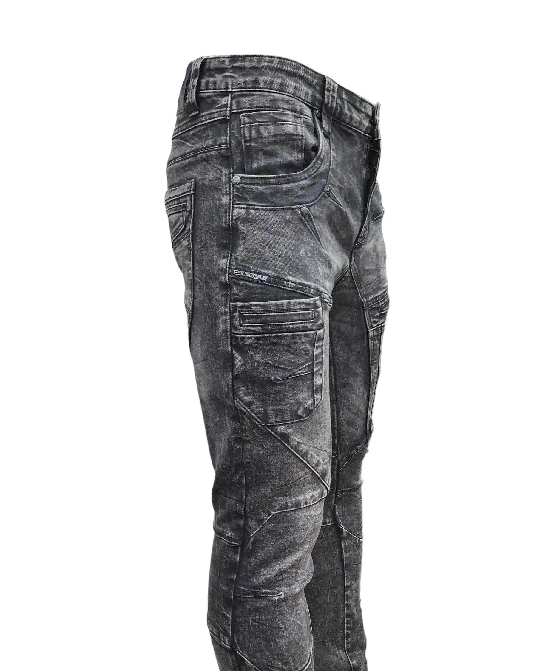Slim-Straight Jeans # Desmo - Acid BLACK
